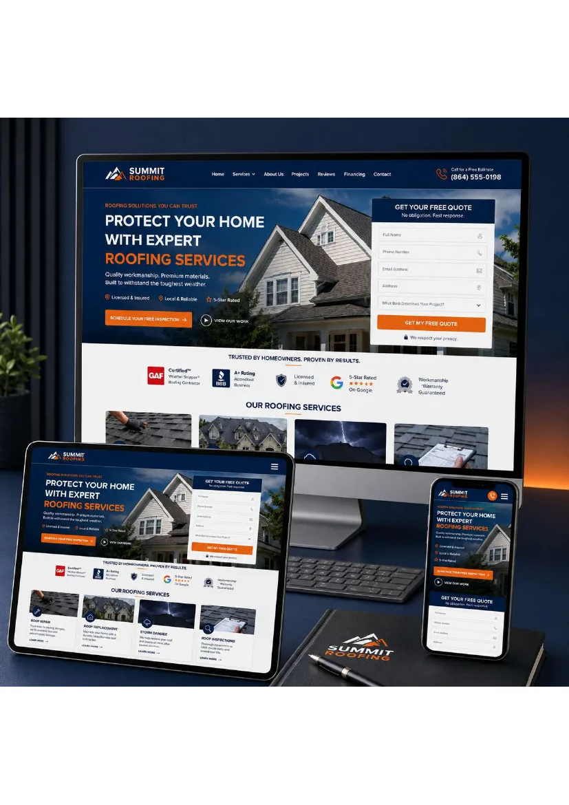 Summit Roofing website project